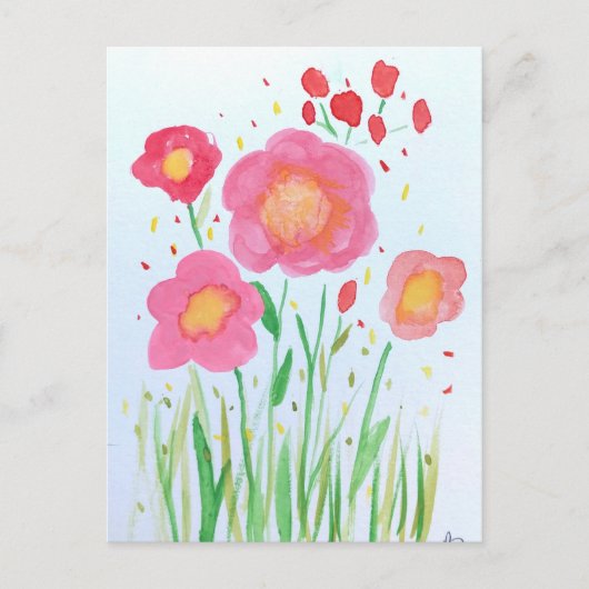 Blume Postkarte (Vorderseite)