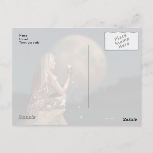 Blume Postkarte (Rückseite)