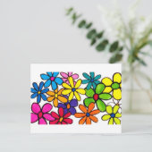 Blume-Postkarte Postkarte (Stehend Vorderseite)