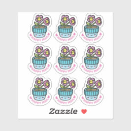 Blume Pot Happy Mail Custom Cut Vinyl Sticker