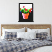 Blume Pot Leinwanddruck (Insitu (Schlafzimmer))