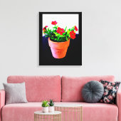 Blume Pot Leinwanddruck (Insitu (Wohnzimmer))