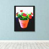 Blume Pot Leinwanddruck (Insitu (Holzboden))