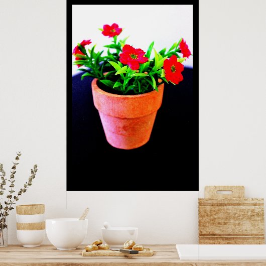 Blume Pot Poster (Küche)