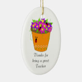 Blume Pot Teacher Danke Keramikornament (Rechts)