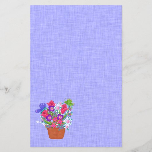 Blume Pot und Schmetterlinge Schönheit (Vorderseite)