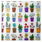 Blume Pots Keramik Tile Fliese (Vorderseite)