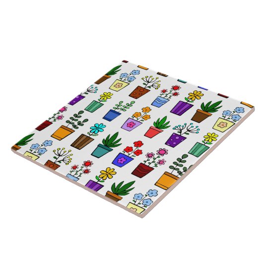 Blume Pots Keramik Tile Fliese (Seite)