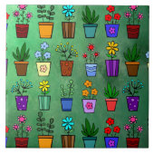 Blume Pots Keramik Tile Fliese (Vorderseite)