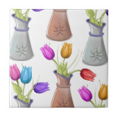 Blume-Pots-Muster Fliese (Vorderseite)