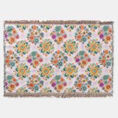 Blume-Pots-Muster für mehrere Farben - rosa Decke (Vorderseite)