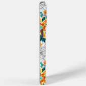 Blume-Pots-Muster in mehreren Farben. Schwarz Case-Mate iPhone Hülle (Rückseite / Rechts)