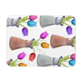 Blume-Pots-Muster Magnet (Horizontal)