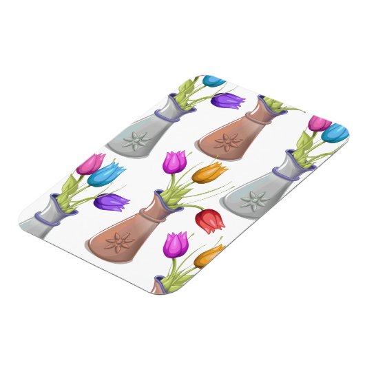 Blume-Pots-Muster Magnet (Linke Seite)