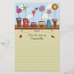 Blume Pots Stationery Briefpapier