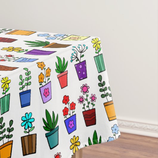 Blume Pots Tischdecke (Beispiel)