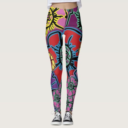 Blume Power #14 Leggings (Vorderseite)