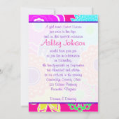 Blume Power 16 . Geburtstag Einladung (Rückseite)