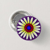 Blume Power 3 cm Runder Abzeichen Button (Vorne & Hinten)