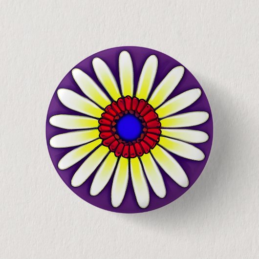 Blume Power 3 cm Runder Abzeichen Button (Vorderseite)