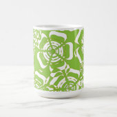 Blume Power 3 Gelb und Schwarz grün Kaffeetasse (Mittel)