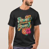 Blume Power 60er 70er Hippie Retro Groovy Positiv T-Shirt (Vorderseite)