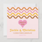 Blume Power 60er 70er Jahre Wir bekommen Verheirat (Rückseite)