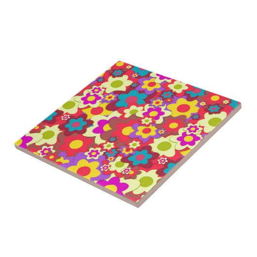 Blume Power 60er-Hippy Fliese (Seite)