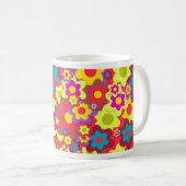 Blume Power 60er-Hippy Kaffeetasse (VorderseiteRechts)