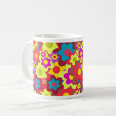 Blume Power 60er-Hippy Kaffeetasse (Vorderseite Links)