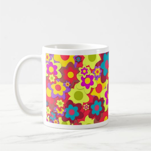 Blume Power 60er-Hippy Kaffeetasse (Links)