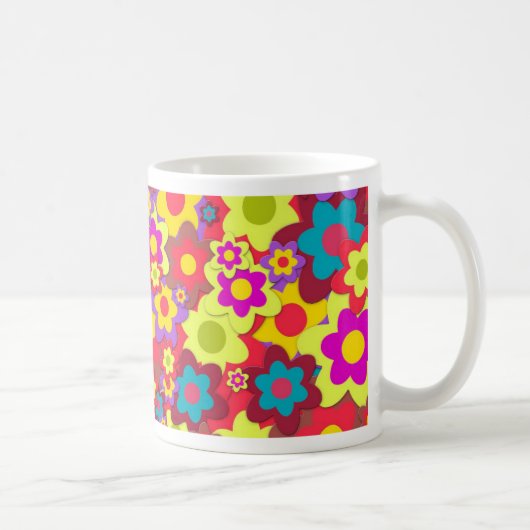 Blume Power 60er-Hippy Kaffeetasse (Rechts)