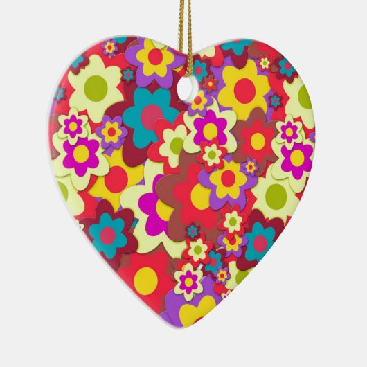 Blume Power 60er-Hippy Keramik Ornament (Rechts)