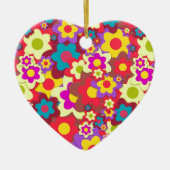 Blume Power 60er-Hippy Keramik Ornament (Vorne)