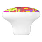 Blume Power 60er-Hippy Keramikknauf (Seitenansicht)