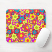 Blume Power 60er-Hippy Mousepad (Mit Mouse)