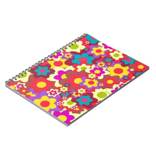 Blume Power 60er-Hippy Notizblock (Linke Seite)