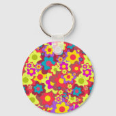 Blume Power 60er-Hippy Schlüsselanhänger (Vorderseite)