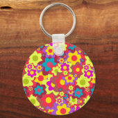 Blume Power 60er-Hippy Schlüsselanhänger (Vorderseite)