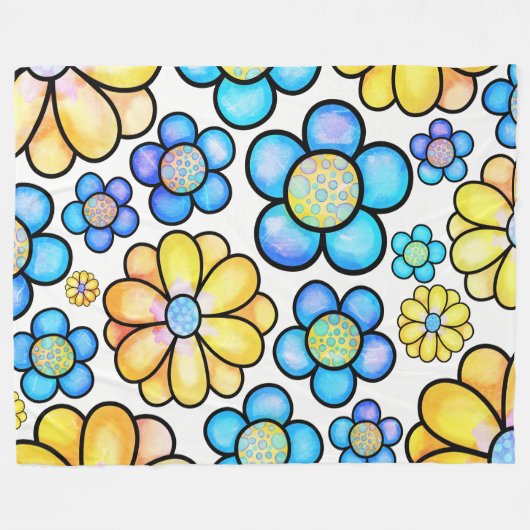 Blume Power 60x80 Fleece Blanket (Vorderseite (Horizontal))