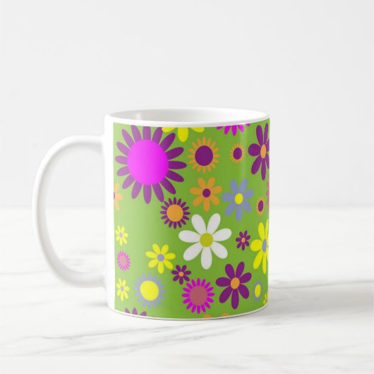 Blume Power 70er Jahre Sammlung Tasse (Links)