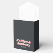 Blume Power 70er Retro Groovy Hochzeit Geschenkschachtel (Geöffnet)