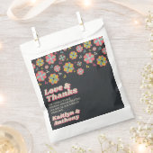 Blume Power 70er Retro Groovy Hochzeit Geschenktütchen (Ausgeschnitten)