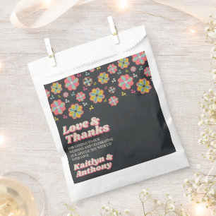 Blume Power 70er Retro Groovy Hochzeit Geschenktütchen