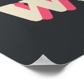 Blume Power 70er Retro Groovy Hochzeit Willkommen Poster (Ecke)