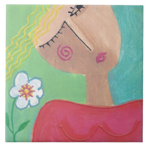 Blume Power Abstrakte Malerei Fliese