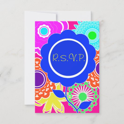 Blume-Power-Antwortkarte Einladung (Vorderseite)
