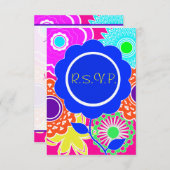 Blume-Power-Antwortkarte Einladung (Vorne/Hinten)