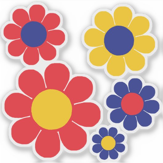 Blume Power Aufkleber (Vorderseite)