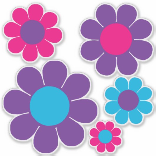 Blume Power Aufkleber (Vorderseite)
